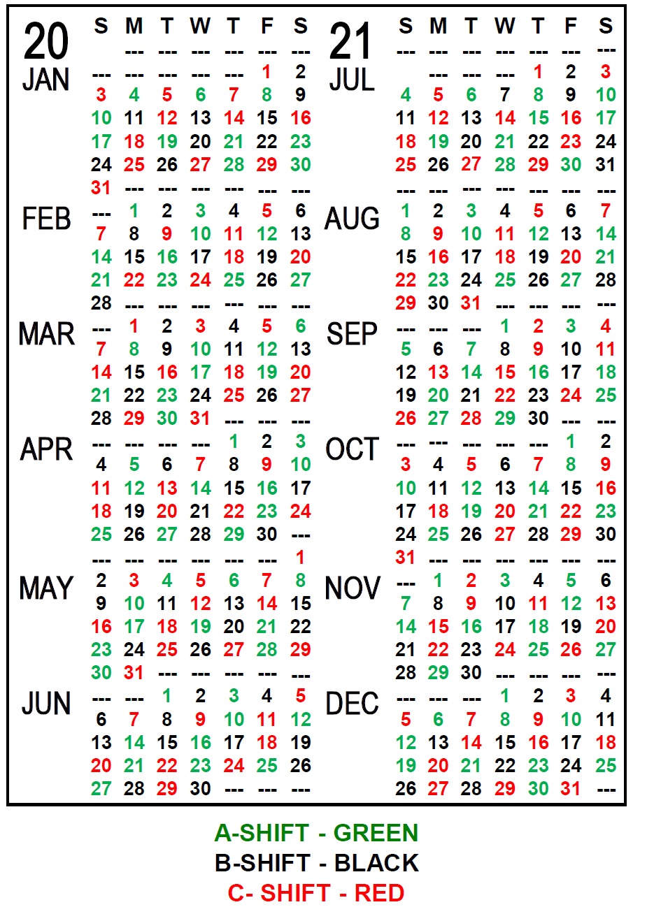 shift calendar 2021 Iaff Local 21 shift calendar 2021